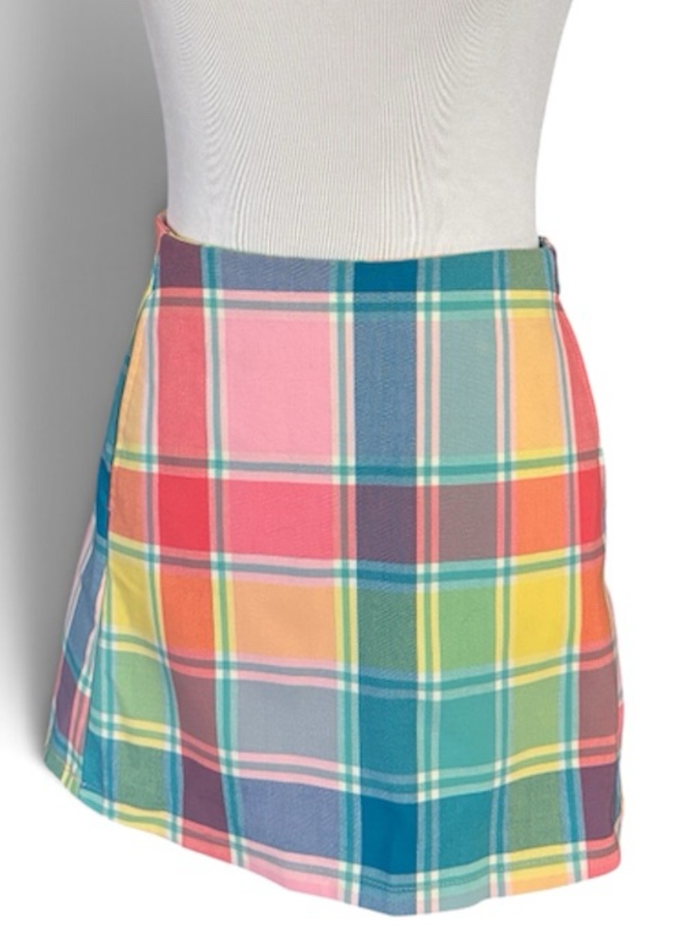 Urban Outfitters Pastel Nina Plaid Mini Skirt